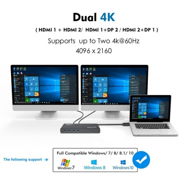 WAVLINK UG69PD6 Dual 4K Laptop Docking Station 5K HD Displaylink 65 / 100W PD Charging, Plug:AU Plug - free shipping - PMC Jewellery - Order now!