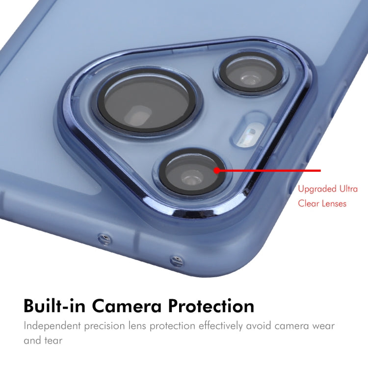 For Huawei Pura 70 ENKAY Hat-Prince Translucent Matte TPU Phone Case with Lens Film(Purple)
