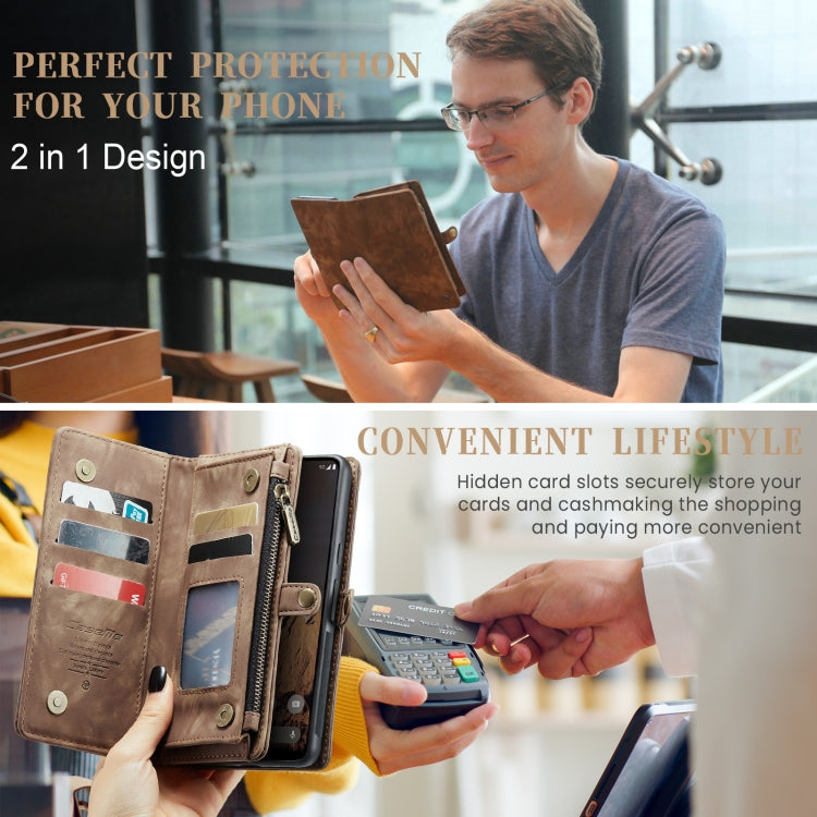 For Google Pixel 9 / 9 Pro CaseMe 008 Detachable Multifunctional Leather Phone Case(Brown) - free shipping - PMC Jewellery - Order now!