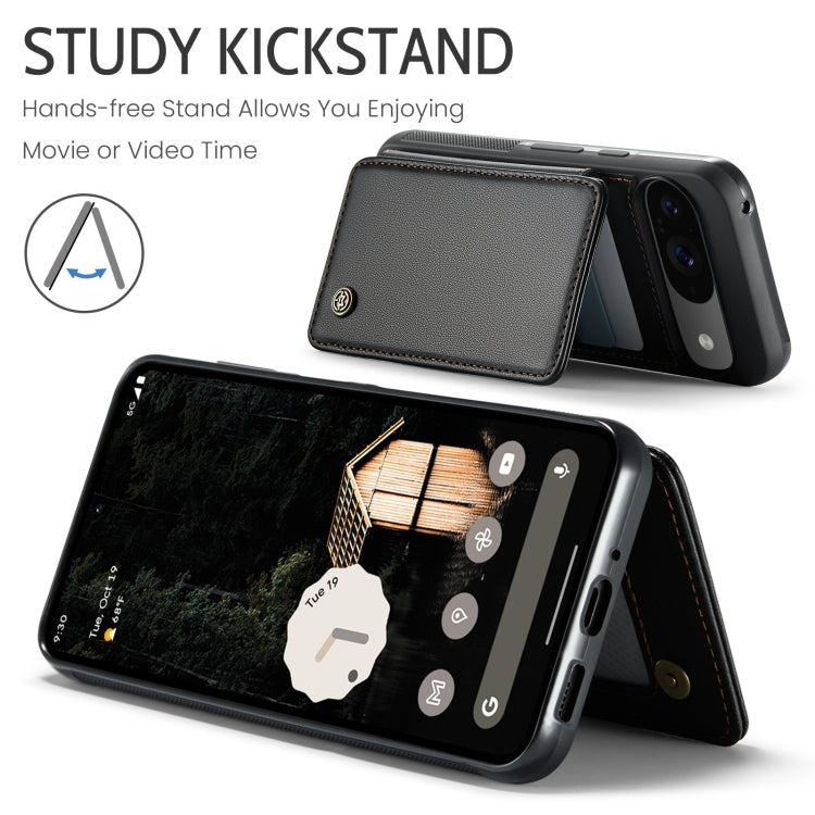 For Google Pixel 9 / 9 Pro CaseMe C22 Card Slots Holder RFID Anti-theft Phone Case(Black)