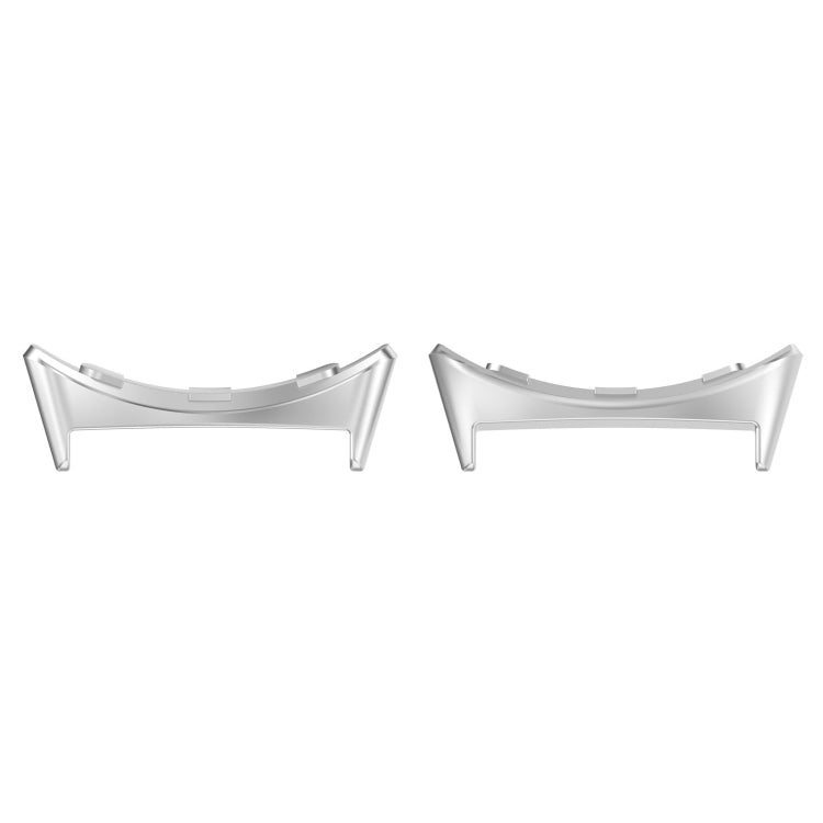 For Google Pixel Watch 3 41mm 1 Pair Stainless Steel Metal Watch Band Connector(Silver)