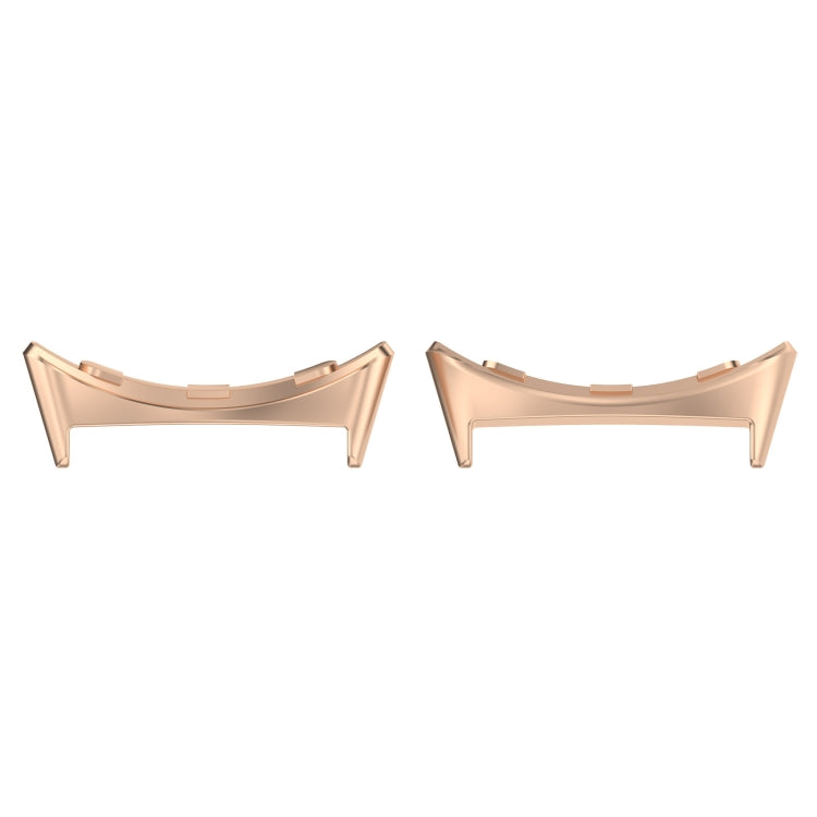 For Google Pixel Watch 3 41mm 1 Pair Stainless Steel Metal Watch Band Connector(Rose Gold)