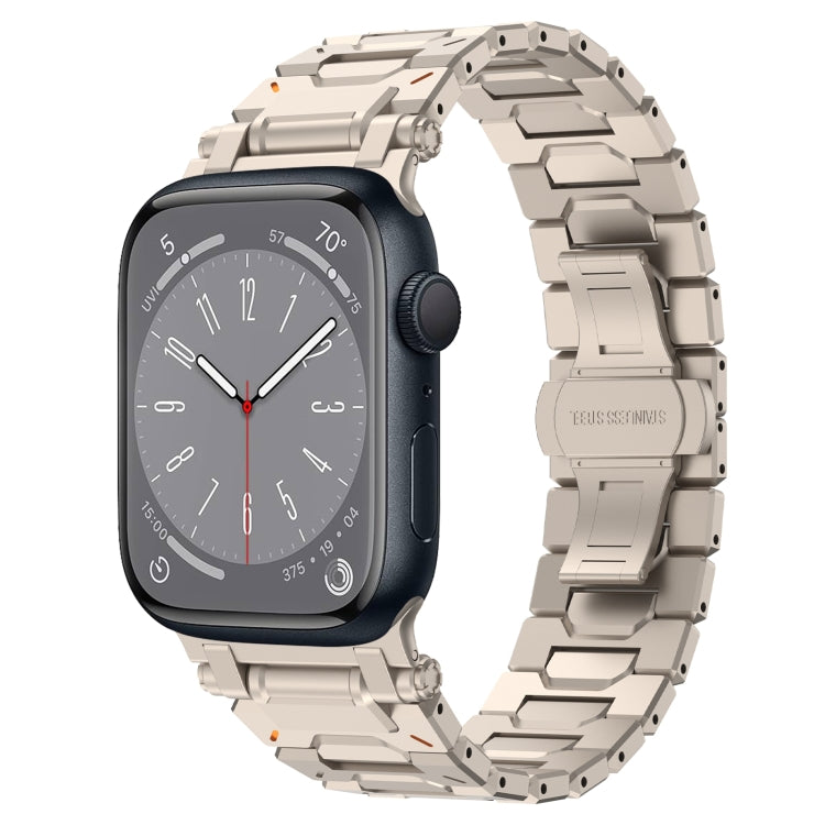 For Apple Watch Series 8 45mm Pathfinder Stainless Steel Metal Watch Band(Titanium Color)