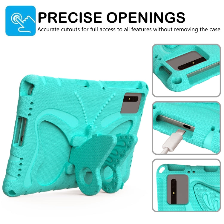 For Lenovo Tab M11 / Xiaoxin Pad 11 2024 Butterfly Bracket EVA Shockproof Tablet Case(Mint Green)