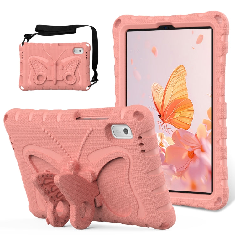 For Lenovo Tab M9 TB-310XU 2023 Butterfly Bracket EVA Shockproof Tablet Case(Pink Orange)