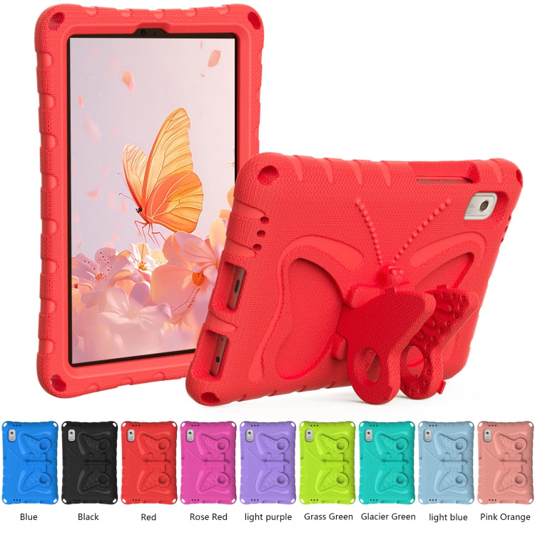 For Lenovo Tab M9 TB-310XU 2023 Butterfly Bracket EVA Shockproof Tablet Case(Red) - Lenovo by PMC TechLife | Online Shopping South Africa | PMC TechLife | Buy Now Pay Later Mobicred