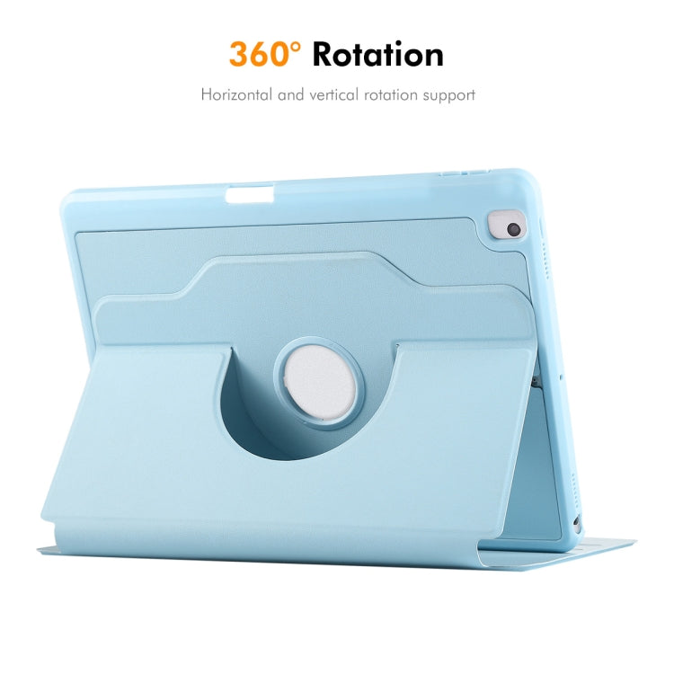 For iPad Air 10.5 / Pro 10.5 / 10.2 ENKAY 360 Rotation TPU Leather Smart Tablet Case with Pen Slot(Light Blue) - free shipping - PMC Jewellery - Order now!