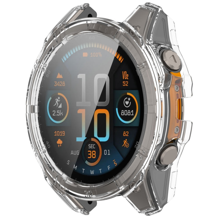 For Garmin Fenix 8 AMOLED 47mm Tempered Glass Film Integrated PC Watch Case(Transparent)