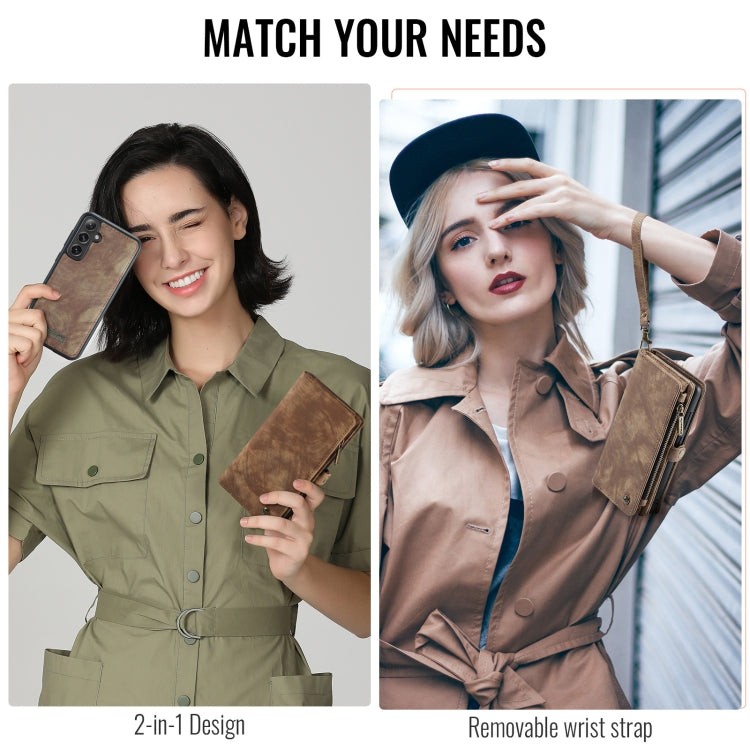 For Samsung Galaxy S24 FE 5G CaseMe 008 Detachable Multifunctional Leather Phone Case(Brown) - free shipping - PMC Jewellery - Order now!