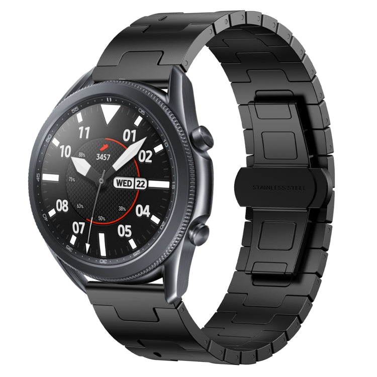 For Samsung Galaxy Watch 3 45mm Titanium Alloy 22mm Metal Watch Band(Black)