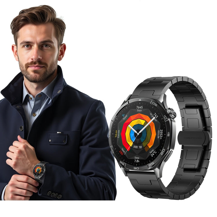 For Xiaomi Watch S1 Titanium Alloy 22mm Metal Watch Band(Black)