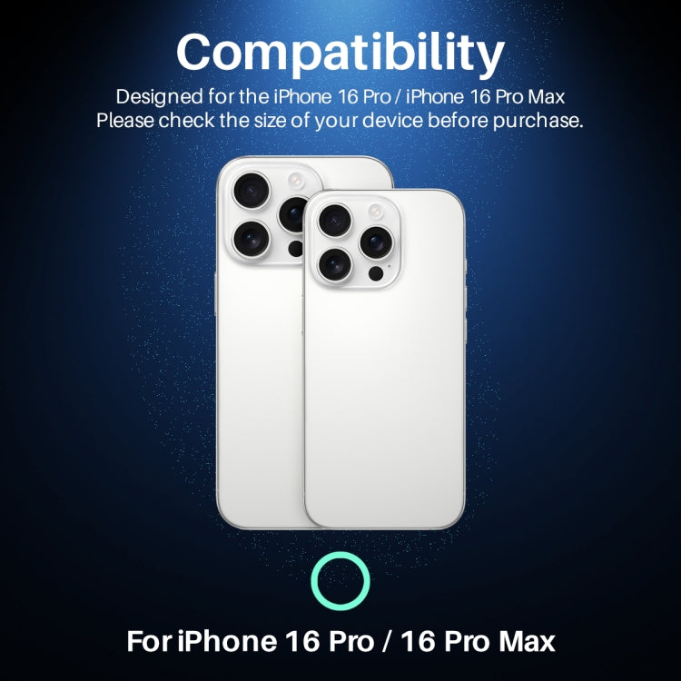 For iPhone 16 Pro / 16 Pro Max NORTHJO Camera Lens Protector Glitter Ring 3D Tempered Glass Film(Silver)