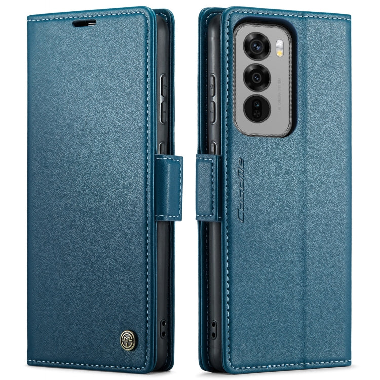 For OPPO Reno12 Pro 5G Global CaseMe 023 Butterfly Buckle Litchi Texture RFID Anti-theft Leather Phone Case(Blue)