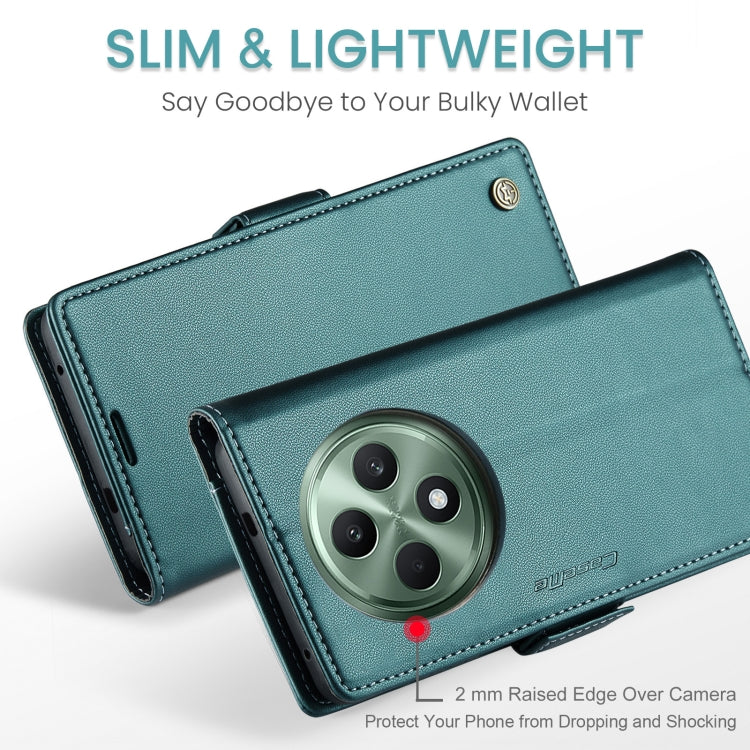 For OPPO Reno12 F /12 FS 5G CaseMe 023 Butterfly Buckle Litchi Texture RFID Anti-theft Leather Phone Case(Green)