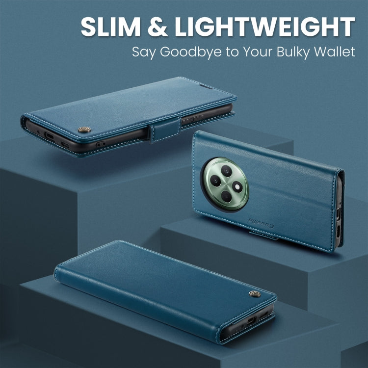 For OPPO Reno12 F /12 FS 5G CaseMe 023 Butterfly Buckle Litchi Texture RFID Anti-theft Leather Phone Case(Blue)