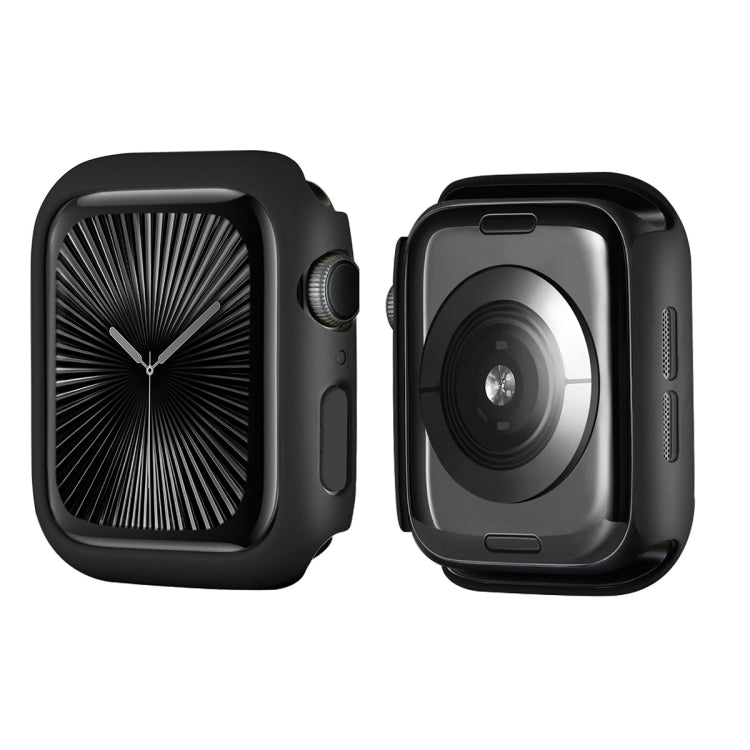 For Apple Watch Series 10 42mm ENKAY Hat-Prince Solid Color PC Watch Case Shockproof Cover(Black)
