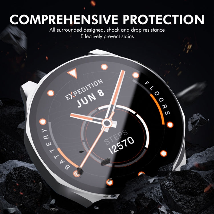 For Huawei Watch GT 5 46mm ENKAY Hat-Prince Tempered Glass Film Integrated PC Watch Case(Silver)