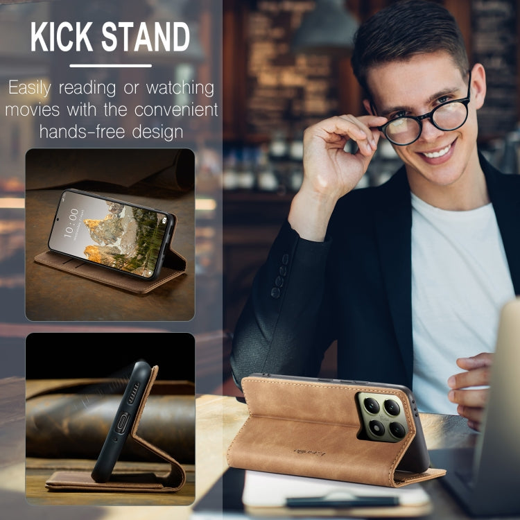 For Xiaomi 14T CaseMe 013 Multifunctional Horizontal Flip Leather Phone Case(Brown) - free shipping - PMC Jewellery - Order now!