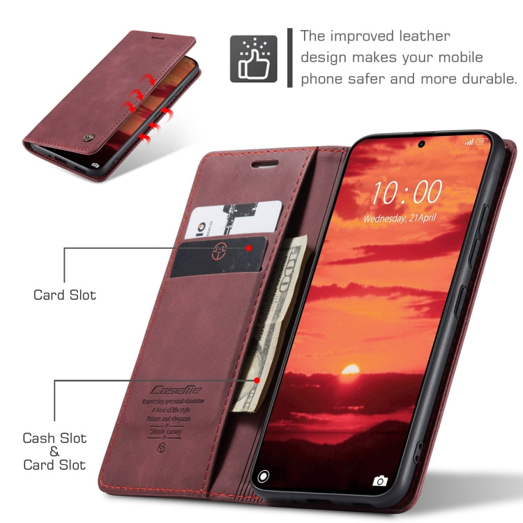 For Xiaomi 14T CaseMe 013 Multifunctional Horizontal Flip Leather Phone Case(Red)