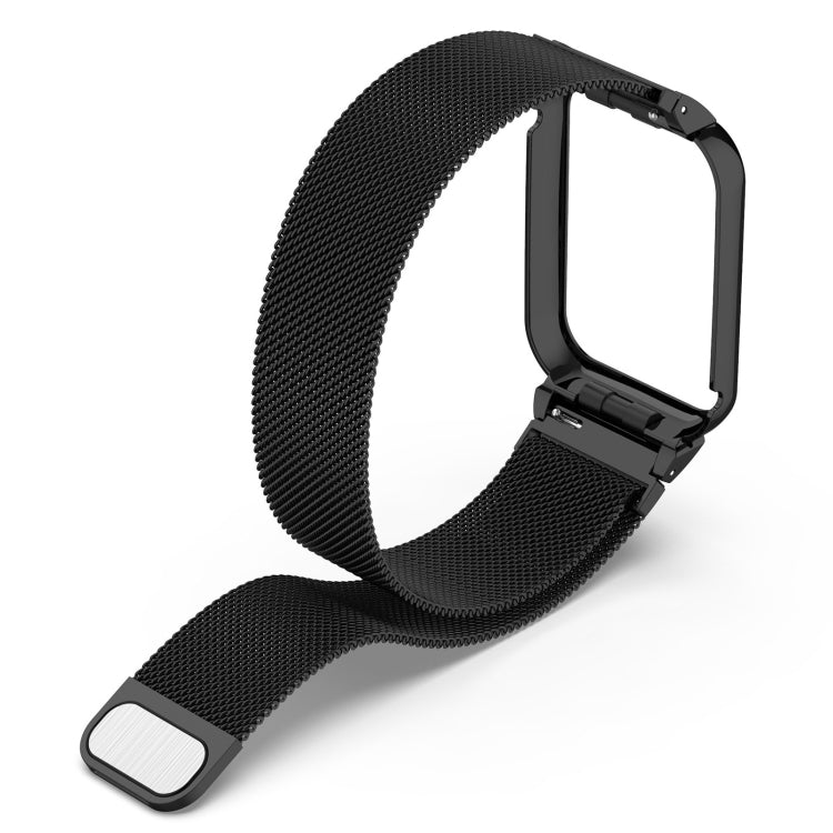 For Xiaomi Smart Band 9 Pro Metal Frame Integrated Milan Magnetic Stainless Steel Watch Band(Gold)