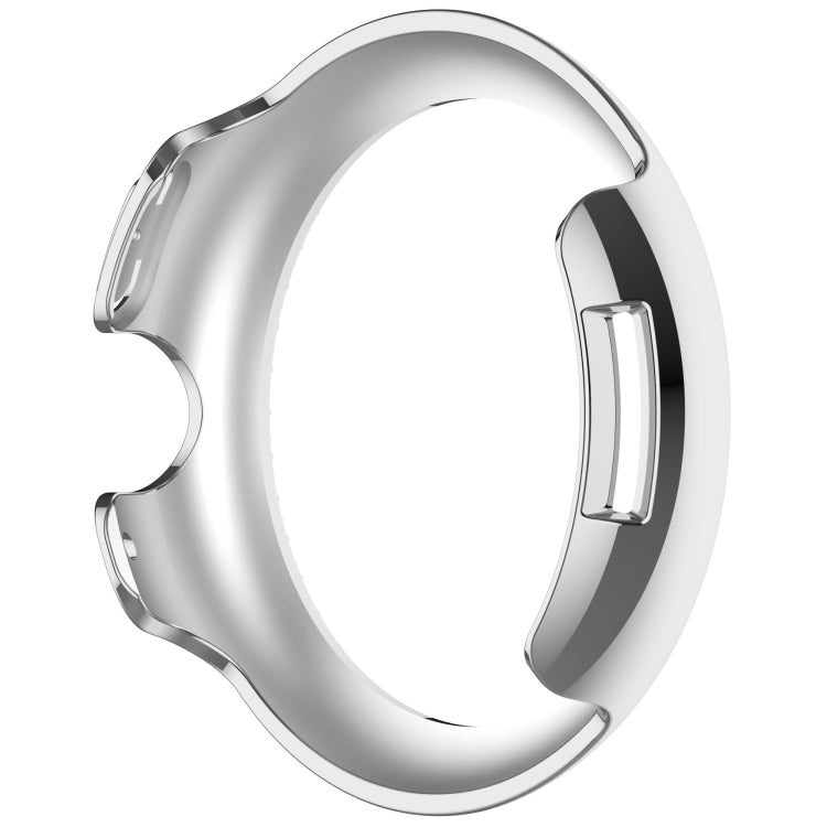 For Google Pixel Watch Diamond Electroplated PC Half Coverage Watch Protective Case(Silver)