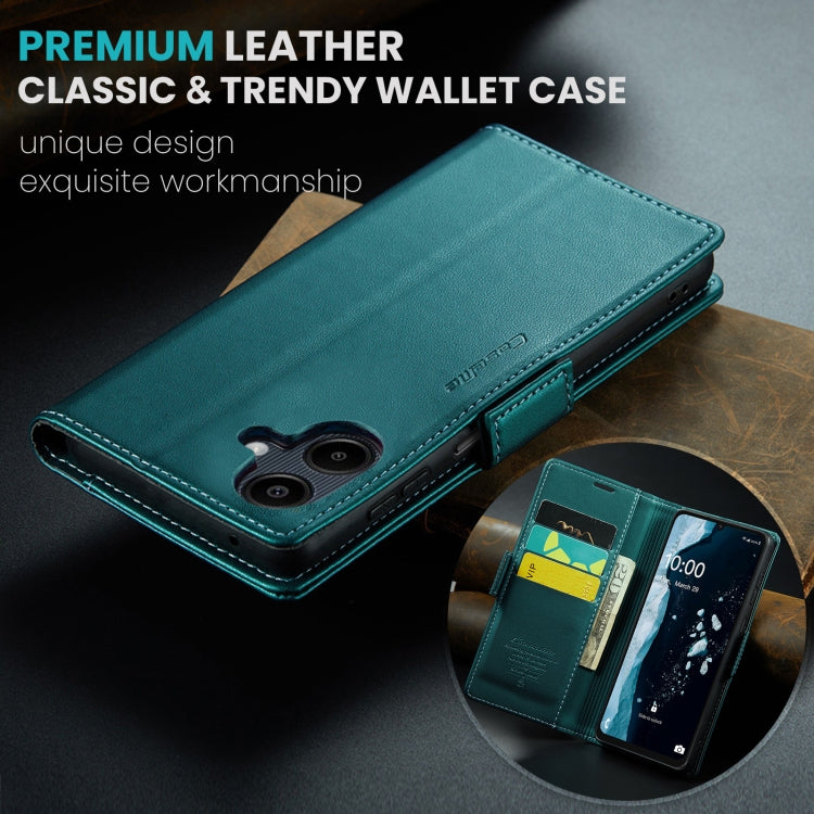 For Samsung Galaxy A06 CaseMe 023 Butterfly Buckle Litchi Texture RFID Anti-theft Leather Phone Case(Green)