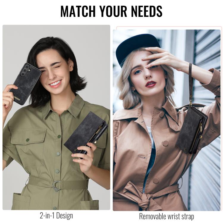 For Samsung Galaxy S25+ 5G CaseMe 008 Detachable Multifunctional Leather Phone Case(Black) - Galaxy S25+ 5G Cases by CaseMe | Online Shopping South Africa | PMC TechLife | Buy Now Pay Later Mobicred