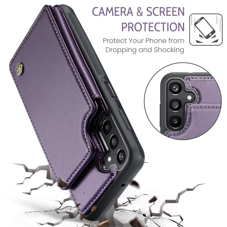 For Samsung Galaxy A16 5G CaseMe C22 Card Slots Holder RFID Anti-theft Phone Case(Purple)