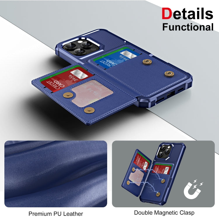 For iPhone 16 Pro Max ENKAY Hat-Prince Card Slot Wallet TPU Back Leather Phone Case with Lens Film(Rose Gold)