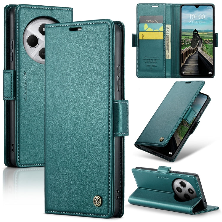 For Redmi 14C CaseMe 023 Butterfly Buckle Litchi Texture RFID Anti-theft Leather Phone Case(Green)