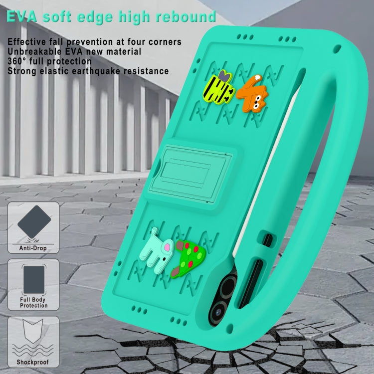For Honor Pad X9 11.5 Cartoon Sparrow EVA Shockproof Tablet Case(Glacier Green)