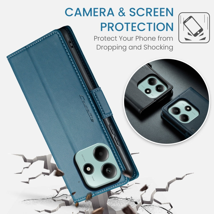 For Redmi Note 14 5G CaseMe 023 Butterfly Buckle Litchi Texture RFID Anti-theft Leather Phone Case(Blue)