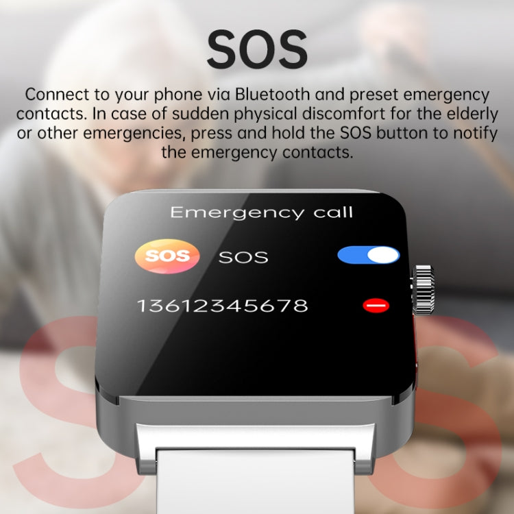 KS03 Pro 1.96 inch Color Screen Smart Watch, Support Bluetooth Call / Health Monitoring(Silver White) - Smart Watches by PMC TechLife | Online Shopping South Africa | PMC TechLife | Buy Now Pay Later Mobicred