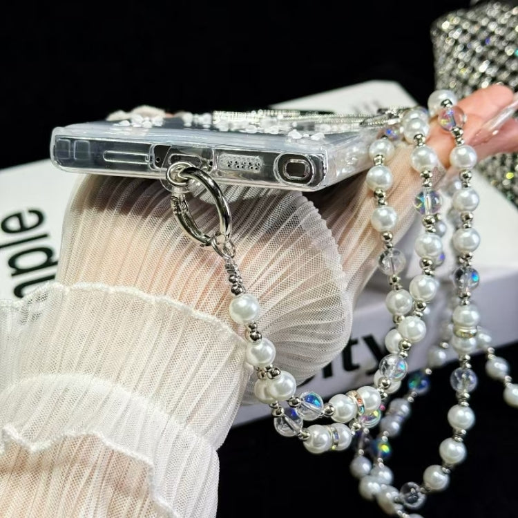 For Samsung Galaxy S25 Ultra 5G Little Fresh Bow Neck Chain TPU Phone Case(Pink) - Galaxy S25 Ultra 5G Cases by PMC Jewellery | Online Shopping South Africa | PMC Jewellery | Buy Now Pay Later Mobicred