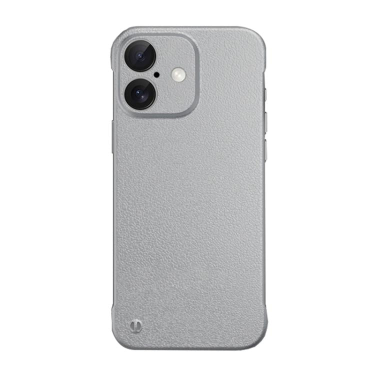 For iPhone 16 Plus Frameless Litchi Texture PC Phone Case(Titanium Silver)