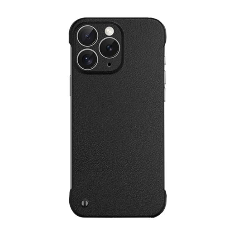 For iPhone 11 Pro Frameless Litchi Texture PC Phone Case(Graphite Black)