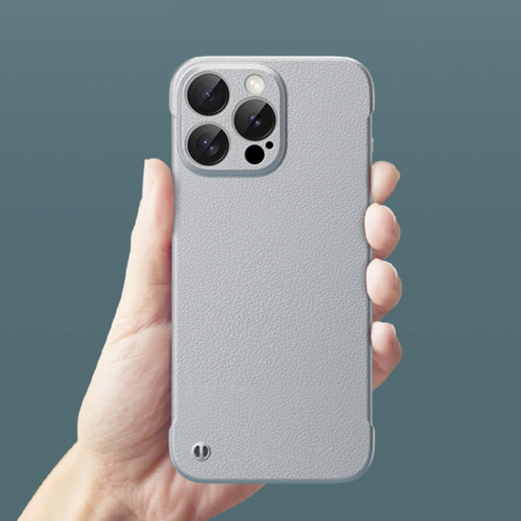 For iPhone 16 Plus Frameless Litchi Texture PC Phone Case(Orange) - free shipping - PMC Jewellery - Order now!