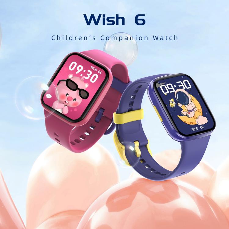 Wish 6 1.69 inch TFT Color Screen IP68 Water-resistant Children Companion Smart Watch(Pink)