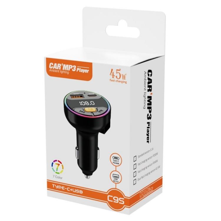 C9S QC3.0 PD 30W Charger FM Transmitter Multifunctional Bluetooth Car MP3 Player - Bluetooth Car Kits by PMC TechLife | Online Shopping South Africa | PMC TechLife | Buy Now Pay Later Mobicred