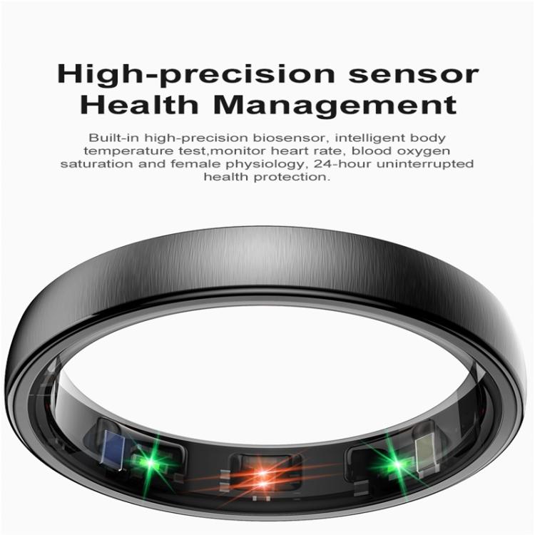 R10 SIZE 7 Smart Ring, Support Heart Rate / Blood Oxygen / Sleep / Multiple Sports Modes(Black)