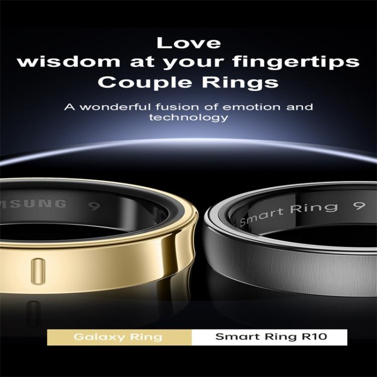 R10 SIZE 14 Smart Ring, Support Heart Rate / Blood Oxygen / Sleep / Multiple Sports Modes(Rose Gold)