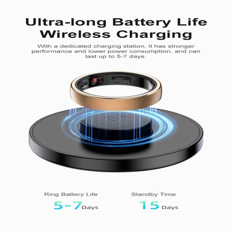 R10 SIZE 14 Smart Ring, Support Heart Rate / Blood Oxygen / Sleep / Multiple Sports Modes(Rose Gold)