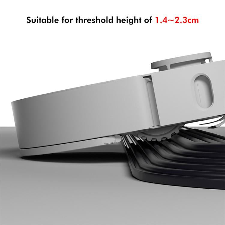 JUNSUNMAY For Ecovacs / iRobot / Mijia / Dreame Sweeping Robot Universal Silicone Threshold Bars Ramp Mat(Black)
