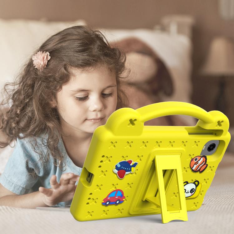 For Alldocube iPlay 60 Mini Turbo 2024 Handle Kickstand Children EVA Shockproof Tablet Case(Yellow)