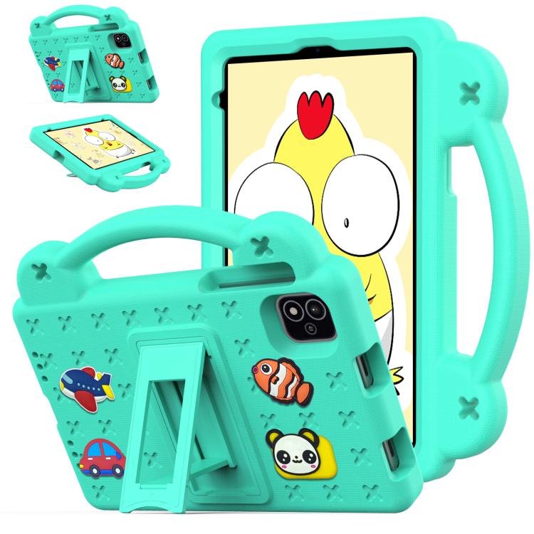 For NEC Lavie Tab T11 T1155 2024 Handle Kickstand Children EVA Shockproof Tablet Case(Mint Green)