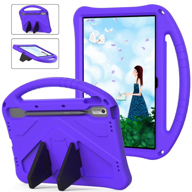 For NEC Lavie Tab T11 T1195 EVA Shockproof Tablet Case with Holder(Purple)