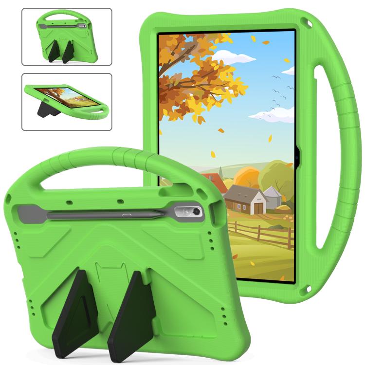 For NEC Lavie Tab T11 T1195 EVA Shockproof Tablet Case with Holder(Green)