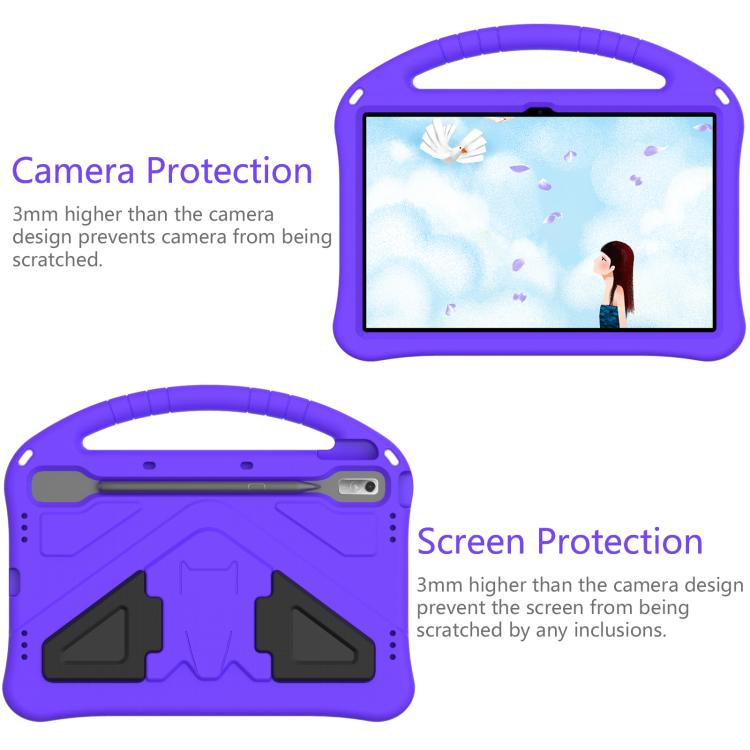 For NEC Lavie Tab T11 T1175FAS EVA Shockproof Tablet Case with Holder(Purple)