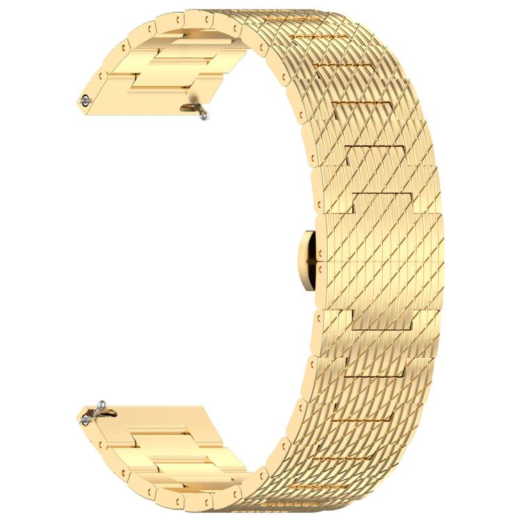 For OPPO Watch X2 Twill Texture Stainless Steel Metal Watch Band(Gold)