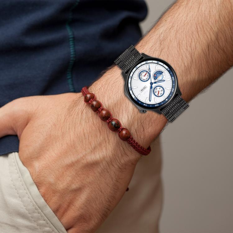 For OPPO Watch X2 Twill Texture Stainless Steel Metal Watch Band(Rose Gold) - free shipping - PMC TechLife - Order now!